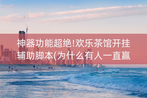 神器功能超绝!欢乐茶馆开挂辅助脚本(为什么有人一直赢)