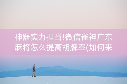 神器实力担当!微信雀神广东麻将怎么提高胡牌率(如何来好牌)
