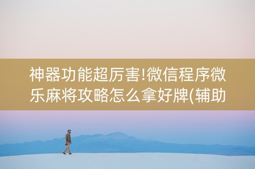 神器功能超厉害!微信程序微乐麻将攻略怎么拿好牌(辅助器下载)