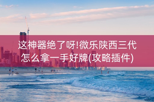 这神器绝了呀!微乐陕西三代怎么拿一手好牌(攻略插件)