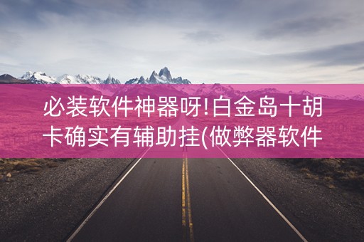 必装软件神器呀!白金岛十胡卡确实有辅助挂(做弊器软件下载)