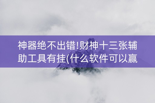 神器绝不出错!财神十三张辅助工具有挂(什么软件可以赢)