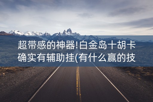 超带感的神器!白金岛十胡卡确实有辅助挂(有什么赢的技巧)