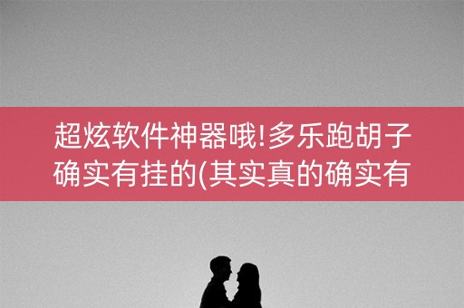 超炫软件神器哦!多乐跑胡子确实有挂的(其实真的确实有挂)