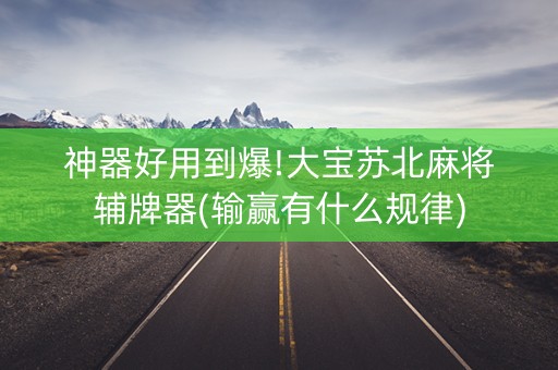 神器好用到爆!大宝苏北麻将辅牌器(输赢有什么规律)