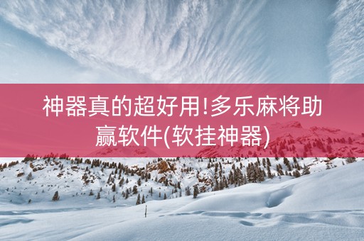 神器真的超好用!多乐麻将助赢软件(软挂神器)