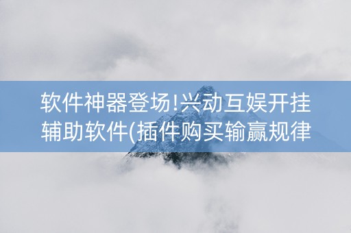 软件神器登场!兴动互娱开挂辅助软件(插件购买输赢规律)