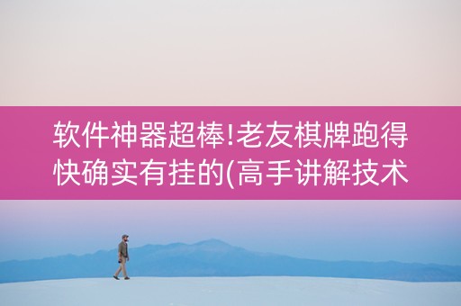 软件神器超棒!老友棋牌跑得快确实有挂的(高手讲解技术)