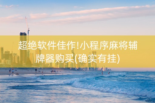 超绝软件佳作!小程序麻将辅牌器购买(确实有挂)