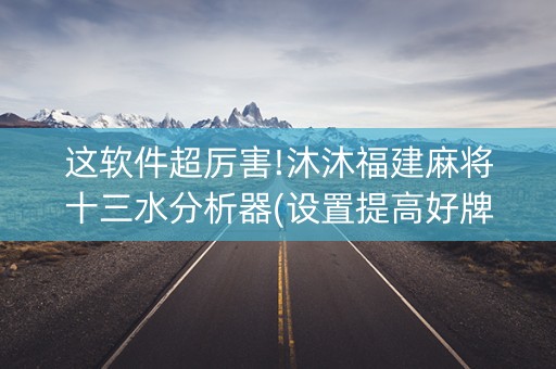 这软件超厉害!沐沐福建麻将十三水分析器(设置提高好牌几率)