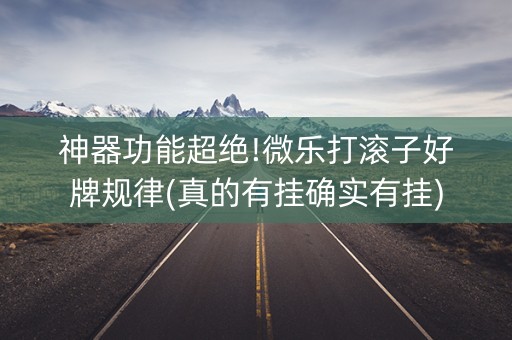 神器功能超绝!微乐打滚子好牌规律(真的有挂确实有挂)