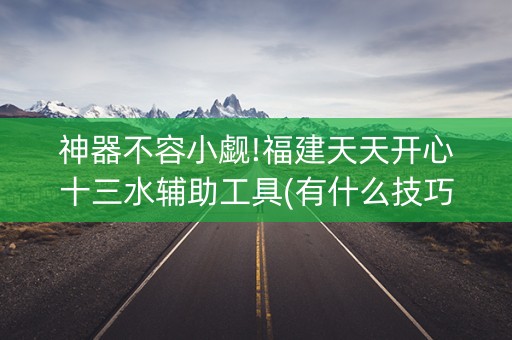 神器不容小觑!福建天天开心十三水辅助工具(有什么技巧)