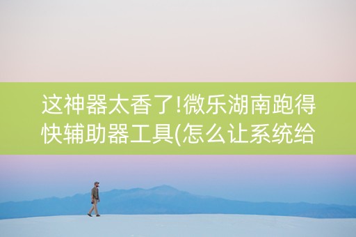 这神器太香了!微乐湖南跑得快辅助器工具(怎么让系统给自己好牌)
