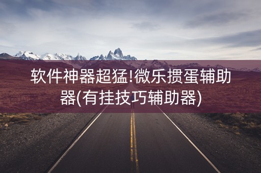 软件神器超猛!微乐掼蛋辅助器(有挂技巧辅助器)