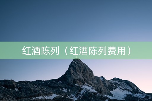 红酒陈列（红酒陈列费用）