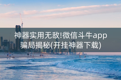 神器实用无敌!微信斗牛app骗局揭秘(开挂神器下载)