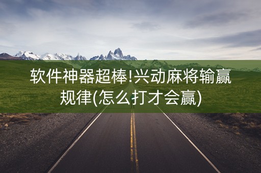 软件神器超棒!兴动麻将输赢规律(怎么打才会赢)