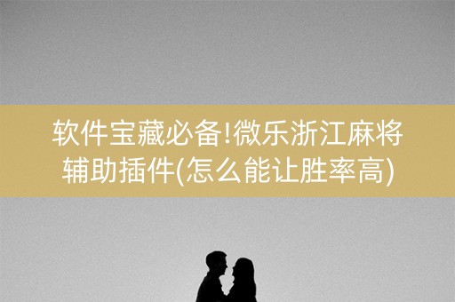 软件宝藏必备!微乐浙江麻将辅助插件(怎么能让胜率高)