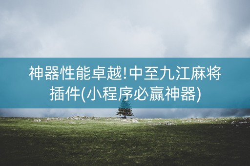 神器性能卓越!中至九江麻将插件(小程序必赢神器)