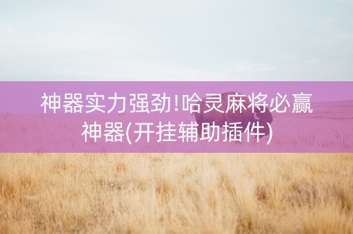 神器实力强劲!哈灵麻将必赢神器(开挂辅助插件)