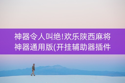 神器令人叫绝!欢乐陕西麻将神器通用版(开挂辅助器插件)