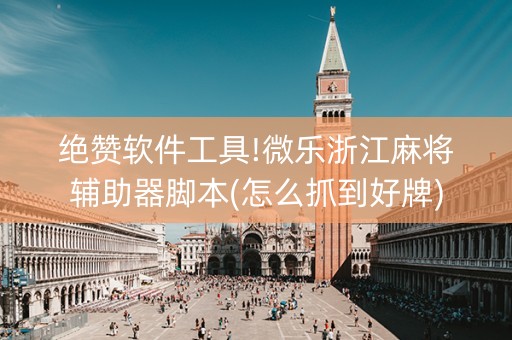 绝赞软件工具!微乐浙江麻将辅助器脚本(怎么抓到好牌)