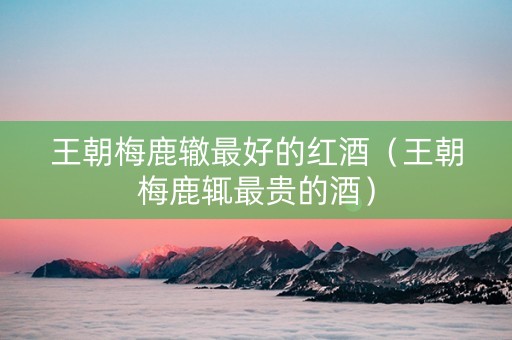 王朝梅鹿辙最好的红酒（王朝梅鹿辄最贵的酒）