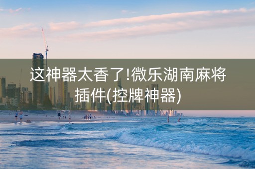 这神器太香了!微乐湖南麻将插件(控牌神器)