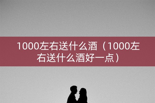 1000左右送什么酒（1000左右送什么酒好一点）