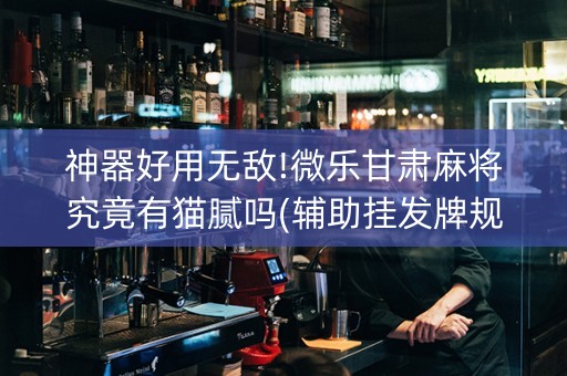 神器好用无敌!微乐甘肃麻将究竟有猫腻吗(辅助挂发牌规律)