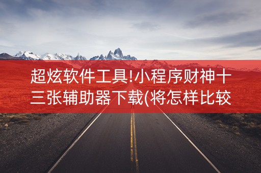超炫软件工具!小程序财神十三张辅助器下载(将怎样比较容易赢)