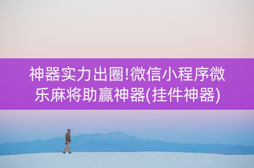 神器实力出圈!微信小程序微乐麻将助赢神器(挂件神器)