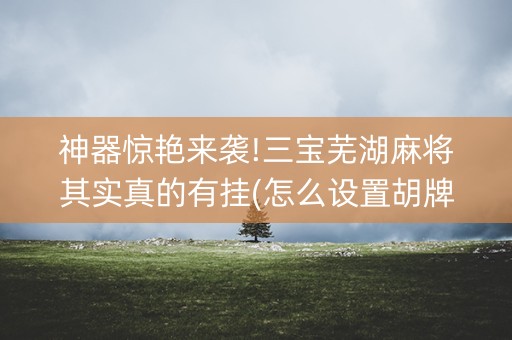 神器惊艳来袭!三宝芜湖麻将其实真的有挂(怎么设置胡牌)