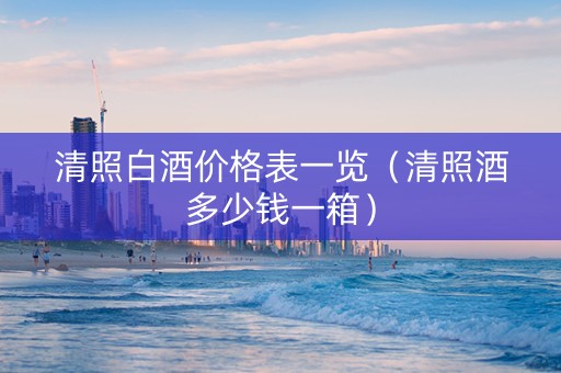 清照白酒价格表一览（清照酒多少钱一箱）