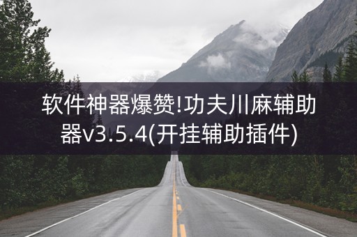 软件神器爆赞!功夫川麻辅助器v3.5.4(开挂辅助插件)