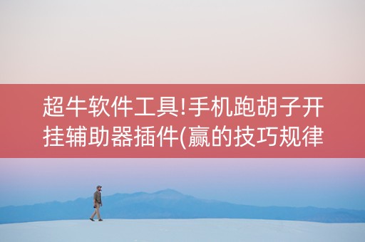 超牛软件工具!手机跑胡子开挂辅助器插件(赢的技巧规律)