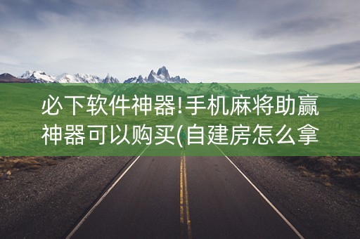 必下软件神器!手机麻将助赢神器可以购买(自建房怎么拿好牌)