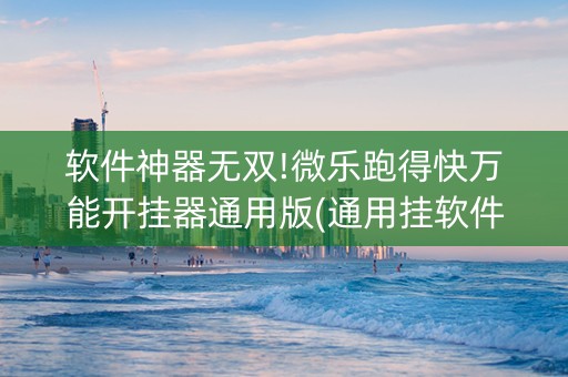 软件神器无双!微乐跑得快万能开挂器通用版(通用挂软件多少钱)