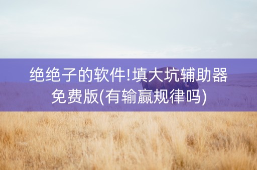 绝绝子的软件!填大坑辅助器免费版(有输赢规律吗)