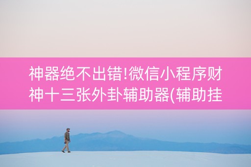 神器绝不出错!微信小程序财神十三张外卦辅助器(辅助挂发牌规律)