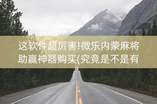 这软件超厉害!微乐内蒙麻将助赢神器购买(究竟是不是有挂)