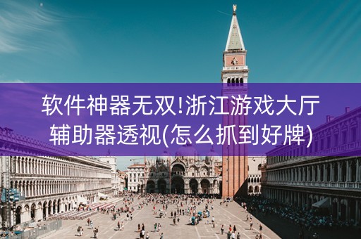 软件神器无双!浙江游戏大厅辅助器透视(怎么抓到好牌)