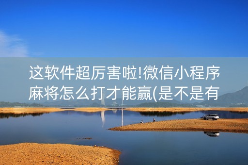这软件超厉害啦!微信小程序麻将怎么打才能赢(是不是有猫腻)