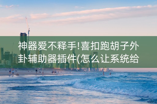 神器爱不释手!喜扣跑胡子外卦辅助器插件(怎么让系统给自己好牌)
