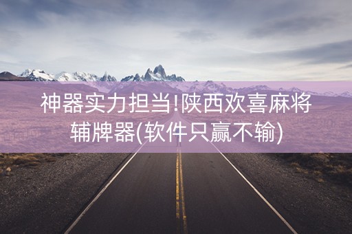 神器实力担当!陕西欢喜麻将辅牌器(软件只赢不输)