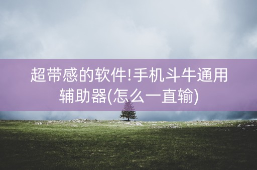 超带感的软件!手机斗牛通用辅助器(怎么一直输)