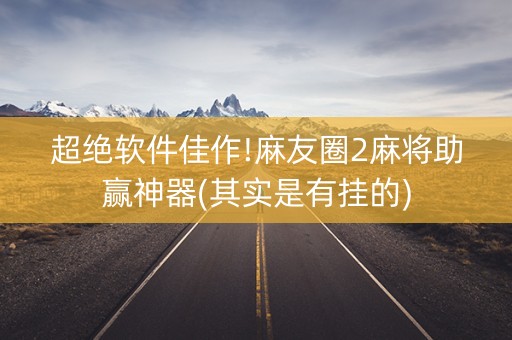 超绝软件佳作!麻友圈2麻将助赢神器(其实是有挂的)