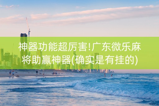 神器功能超厉害!广东微乐麻将助赢神器(确实是有挂的)