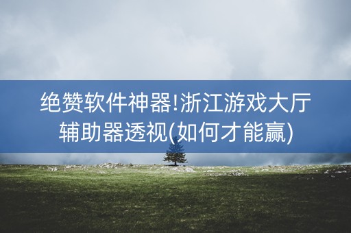 绝赞软件神器!浙江游戏大厅辅助器透视(如何才能赢)