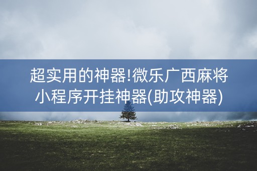 超实用的神器!微乐广西麻将小程序开挂神器(助攻神器)
